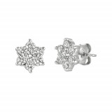 Jewelmi Custom 14k White Gold Diamond Earrings photo