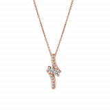 Jewelmi Custom 14k Rose Gold Diamond Necklace photo