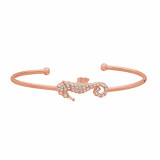 Jewelmi Custom 14k Rose Gold Diamond Bangle Bracelet photo