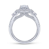 Gabriel & Co. 14k White Gold Entwined Halo Engagement Ring - ER14409P4W44JJ photo 2