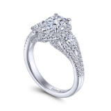 Gabriel & Co. 14k White Gold Entwined Halo Engagement Ring - ER14409P4W44JJ photo 3