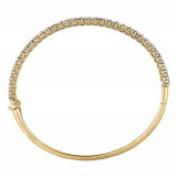 Jewelmi Custom 14k Yellow Gold Diamond Bangle Bracelet photo 2