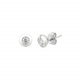 Jewelmi Custom 14k White Gold Diamond Earrings photo