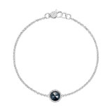 Tacori Sterling Silver Crescent Embrace Gemstone Women's Bracelet - SB16719 photo