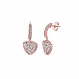 Jewelmi Custom 14k Rose Gold Diamond Earrings photo