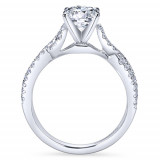 Gabriel & Co. 14k White Gold Contemporary Twisted Engagement Ring - ER7805W44JJ photo 2