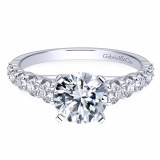 Gabriel & Co. 14k White Gold Contemporary Straight Engagement Ring - ER11737R6W44JJ photo