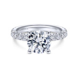 Gabriel & Co. 14k White Gold Contemporary Straight Engagement Ring - ER14941R8W44JJ photo