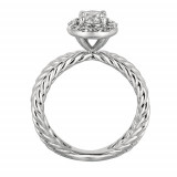 Jewelmi Custom 14k White Gold Criss Cross Diamond Engagement Ring photo 2