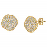 Jewelmi Custom 14k Yellow Gold Diamond Earrings photo