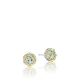 Tacori Sterling Silver and 18k Yellow Gold Crescent Crown Gemstone Stud Earring - SE105Y12 photo
