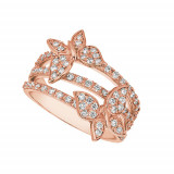 Jewelmi Custom 14k Rose Gold Diamond Butterfly Ring photo