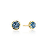 Tacori 14k Yellow Gold Crescent Crown Gemstone Stud Earring - SE25333FY photo