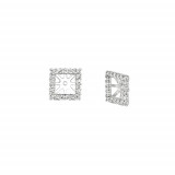 Jewelmi Custom 14k White Gold Diamond Earrings photo