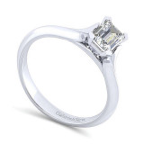 Gabriel & Co 14K White Gold Contemporary Solitaire Diamond Engagement Ring - ER11832E3PTJJJ photo 3