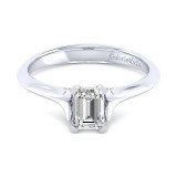 Gabriel & Co 14K White Gold Contemporary Solitaire Diamond Engagement Ring - ER11832E3PTJJJ photo