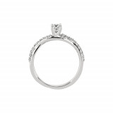 Jewelmi Custom 14k White Gold Twisted Diamond Engagement Ring photo 2
