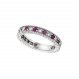 Jewelmi Custom 14k White Gold Sapphire Diamond Ring photo