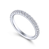 Gabriel & Co. 14k White Gold Contemporary Anniversary Wedding Band - WB13904R4W44JJ photo 3