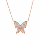 Jewelmi Custom 14k Rose Gold Diamond Necklace photo