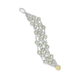 Tacori Sterling Silver Crescent Crown Gemstone Women's Bracelet - SB100Y12 photo