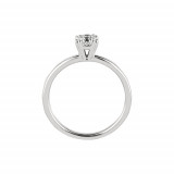 Jewelmi Custom 14k White Gold Solitaire Diamond Engagement Ring photo 2