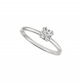 Jewelmi Custom 14k White Gold Solitaire Diamond Engagement Ring photo