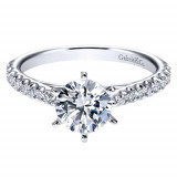 Gabriel & Co. 14k White Gold Contemporary Straight Engagement Ring - ER6692W44JJ photo