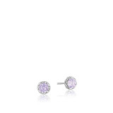 Tacori Sterling Silver Crescent Crown Gemstone Stud Earring - SE24013 photo