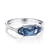 Tacori Sterling Silver Horizon Shine Diamond and Gemstone Men's Ring - SR22333 photo