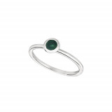 Jewelmi Custom 14k White Gold Emerald Ring photo
