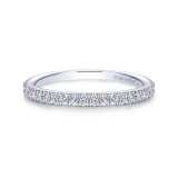 Gabriel & Co. 14k White Gold Contemporary Anniversary Wedding Band - WB14403R4W44JJ photo