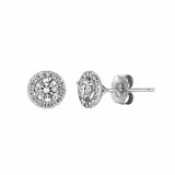 Jewelmi Custom 14k White Gold Diamond Earrings photo
