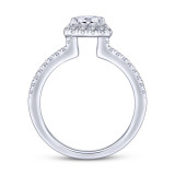 Gabriel & Co. 14k White Gold Contemporary Halo Engagement Ring - ER13907S3W44JJ photo 2