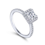 Gabriel & Co. 14k White Gold Contemporary Halo Engagement Ring - ER13907S3W44JJ photo 3