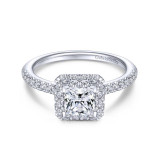Gabriel & Co. 14k White Gold Contemporary Halo Engagement Ring - ER13907S3W44JJ photo