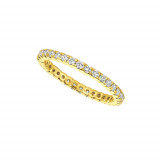 Jewelmi Custom 14k Yellow Gold Diamond Eternity Wedding Band photo