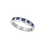Jewelmi Custom 14k White Gold Sapphire Diamond Ring photo