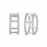 Jewelmi Custom 14k White Gold Diamond Earrings photo